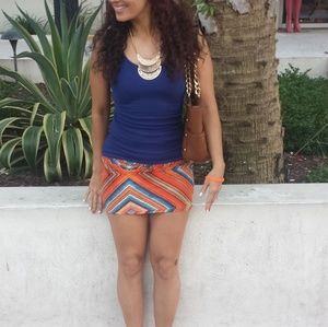 Hot kiss. FUN, Multicolored mini skirt medium